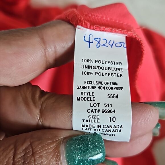 Jolie Strapless Fit & Flare Midi Dress With Rose Embellishment Size 10 Red - Picture 9 of 16